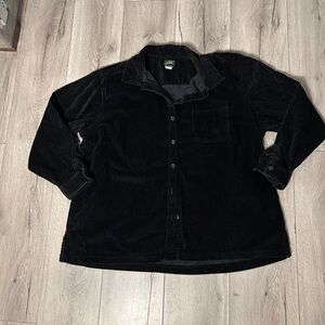 L.L. Bean Vintage Women’s 2X Black Corduroy Shacket Cotton Hiking Outdoors